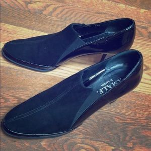 Leather & felt Black Amalfi by Rangoni high heels